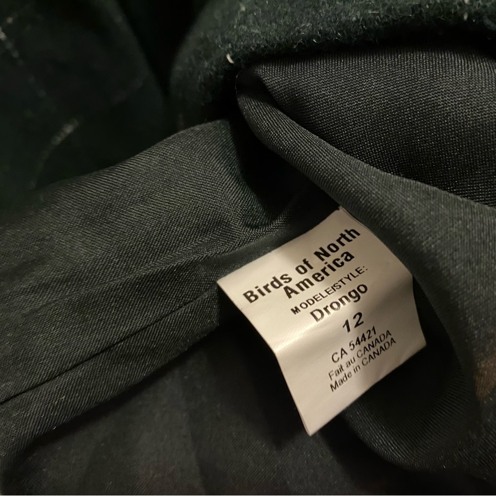 Elegant Green Drongo Mini Dress (Canadian designer) - Picture 7 of 10